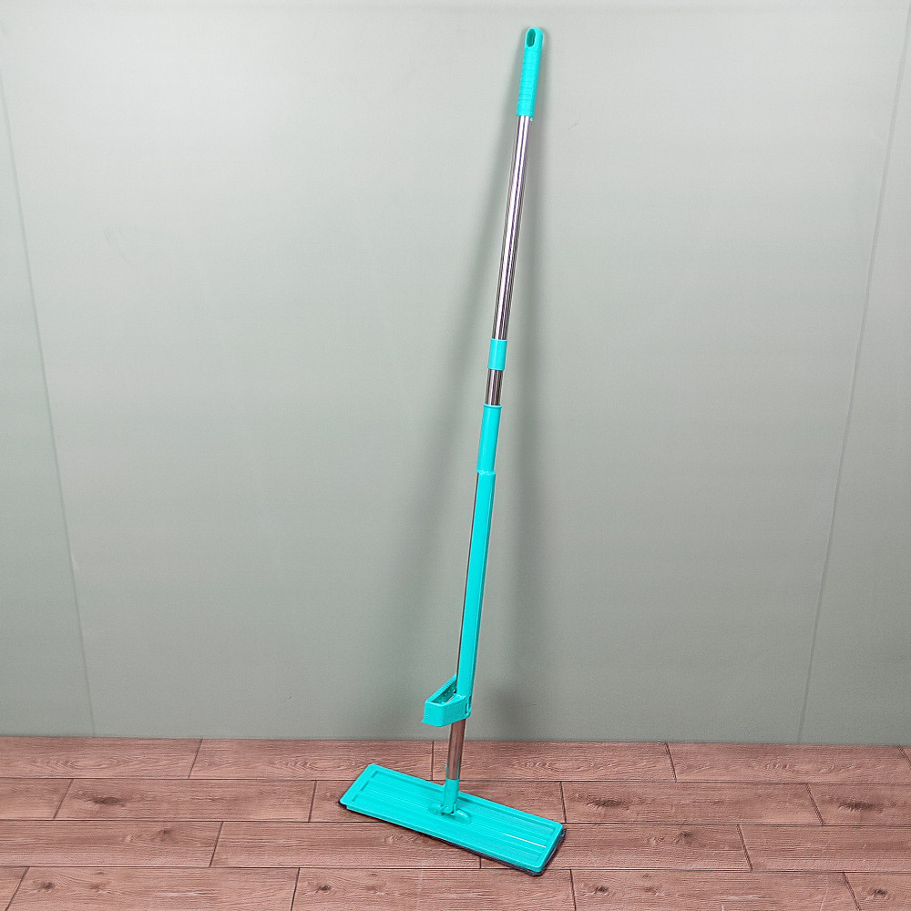 Швабра металлическая 120 см отжим насадка микрофибра 35х12 см Wring Simple Рыжий кот