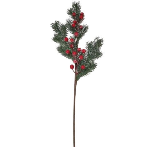 Ветка декоративная 28 см ягоды ассорти NP-2655 Baizheng