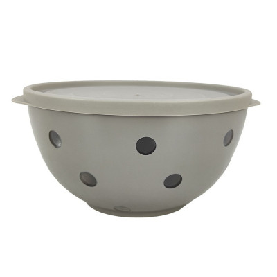 Салатник пластиковый 1,4 л с крышкой дымчато-серый Sens Berossi Салатник пластиковый 1,4 л с крышкой дымчато-серый Sens Berossi