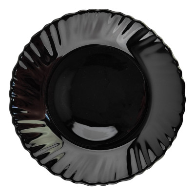 Тарелка стеклокерамическая десертная 19 см Черная волна МФК