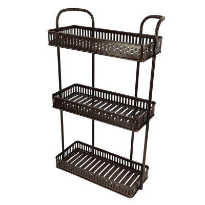 Полка металлическая для кухни 36х20х35,5 см 3-х ярусная черный BD-HP256 Baizheng Полка металлическая для кухни 36х20х35,5 см 3-х ярусная черный BD-HP256 Baizheng