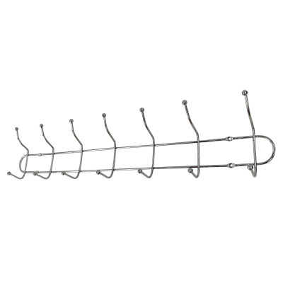 Вешалка металлическая настенная 575*120*60 мм 7 крючков 3,5 мм BZ-485 Baizheng