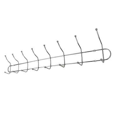 Вешалка металлическая настенная 672*120*50 мм 8 крючков 3,5 мм BZ-485 Baizheng