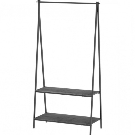 Вешалка металлическая гардеробная 94х41,5х175 см графит полки Алабама 32 ЗМИ