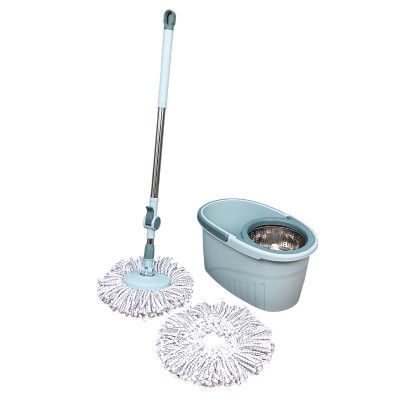Набор ведро пластиковое с отжимом 14л+швабра 52,5*29*27 см  металл 2 насадки св-зел Baizheng