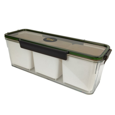 Набор пластиковых емкостей 3 шт для сыпучих 31х10.8х10.5 см Baizheng