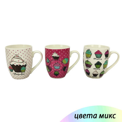 Кружка керамическая 360 мл микс Капкейки Baizheng
