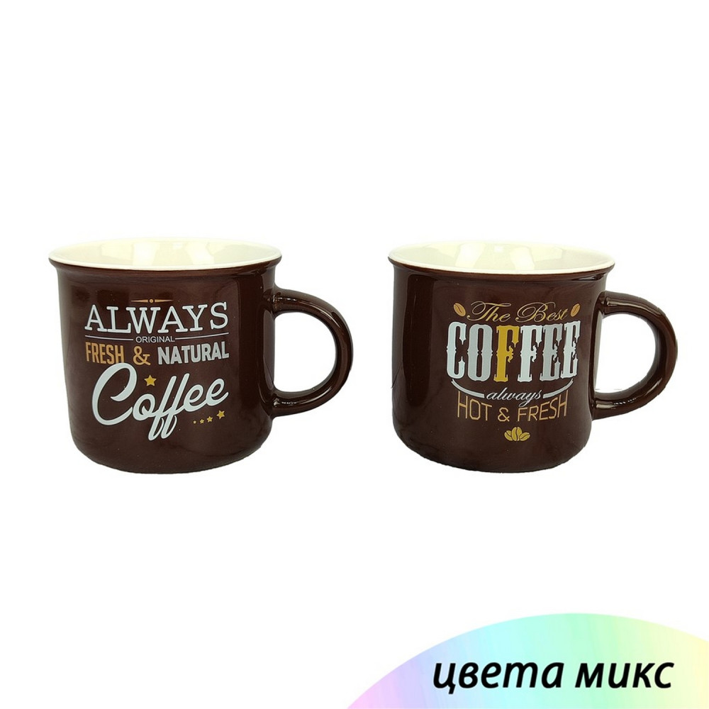 Кружка керамическая 390 мл под упак микс Coffee Baizheng