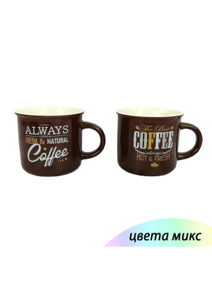 Кружка керамическая 390 мл под упак микс Coffee Baizheng