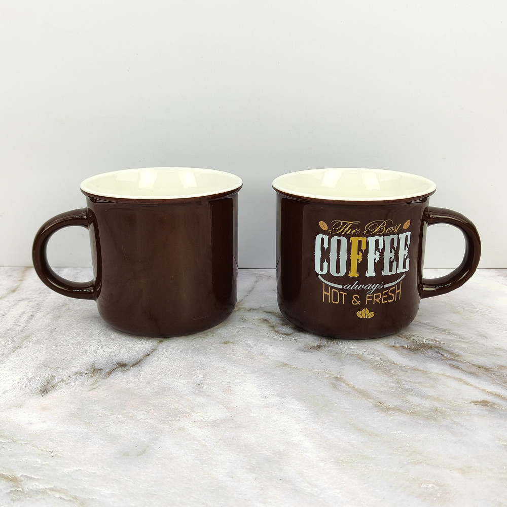 Кружка керамическая 390 мл под упак микс Coffee Baizheng