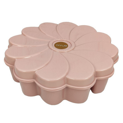 Менажница пластиковая 275х90 мм 5 ти секционная розовый BZ-1270 Baizheng