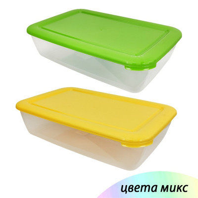 Контейнер пластиковый 3 л 295х193х75 мм прямоугольный для СВЧ микс Лайт Полимербыт