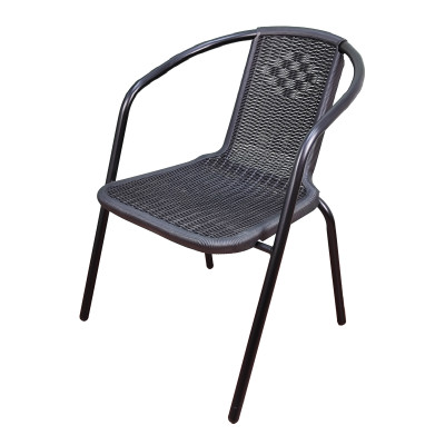 Стул пластиковый 55*59*72 см каркас металл до 120 кг темно-коричневый Ротанг Grower Стул пластиковый 55*59*72 см каркас металл до 120 кг темно-коричневый Ротанг Grower