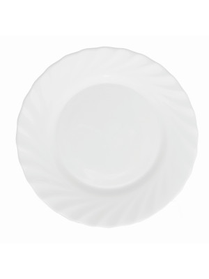 Тарелка стеклокерамическая десертная 19,5 см белый PO-195T/RDP-195T White Parsopal