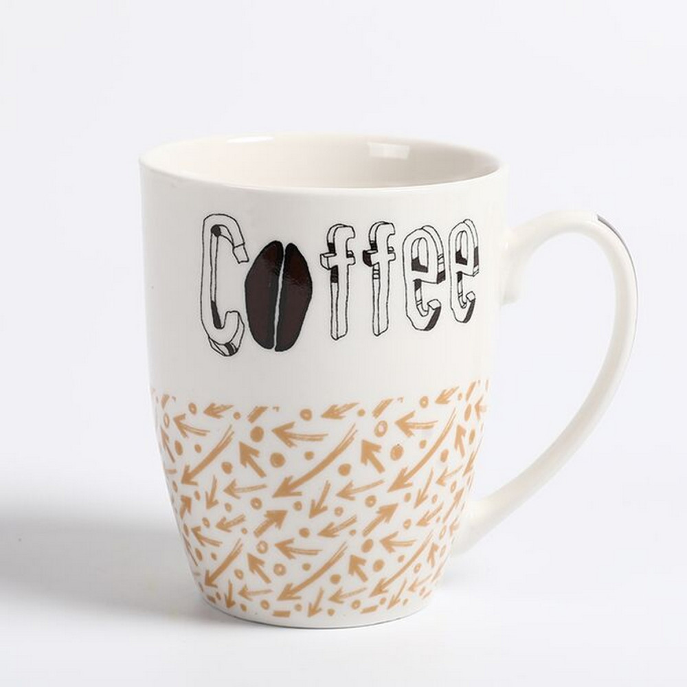Кружка фарфоровая 350 мл Coffee в ассортименте Baizheng