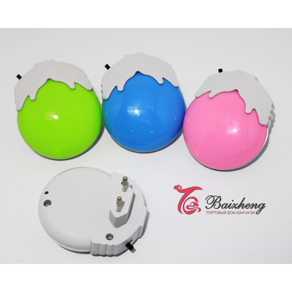 Ночник светильник 8,*7*5,5 см  4 цвета LED 220-240 V Луна CL-0001 Baizheng