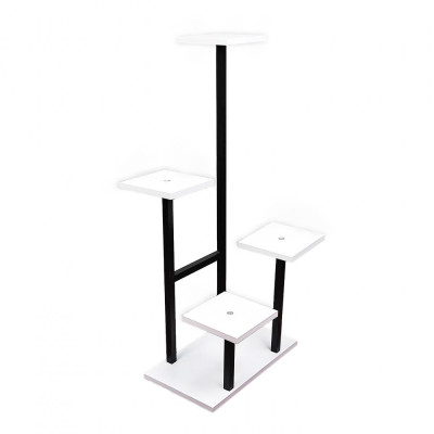 Уценка! Подставка металлическая для цветов 1050*400*400 мм 4 полки черный KD119 Baizheng