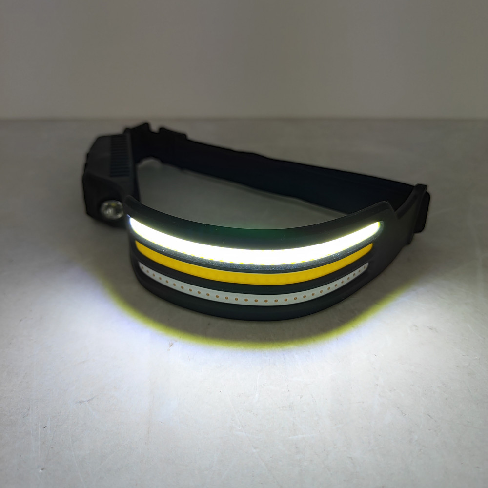 Фонарь налобный  33 см 3 led аккумулятор 4 режима usb Baizheng