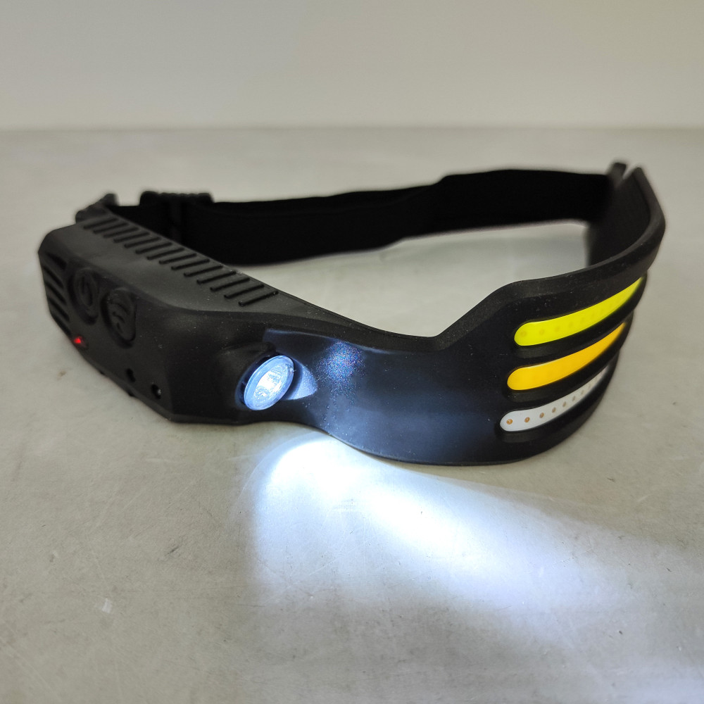 Фонарь налобный  33 см 3 led аккумулятор 4 режима usb Baizheng