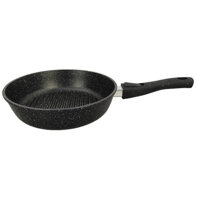 Сковорода-гриль алюминиевая 26 см съемная ручка индукция Гранит Induction Горница