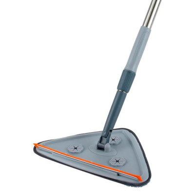 Стекломой пластиковый 160 см алюм телескопическа ручка треугольная насадка из микрофибры 30 см Baizheng