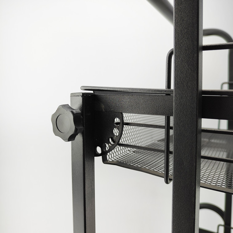 Мини фото №3 Этажерка металлическая 3-х ярусная 44х30х94.5 см на колесах микс BZ-102-3 Baizheng