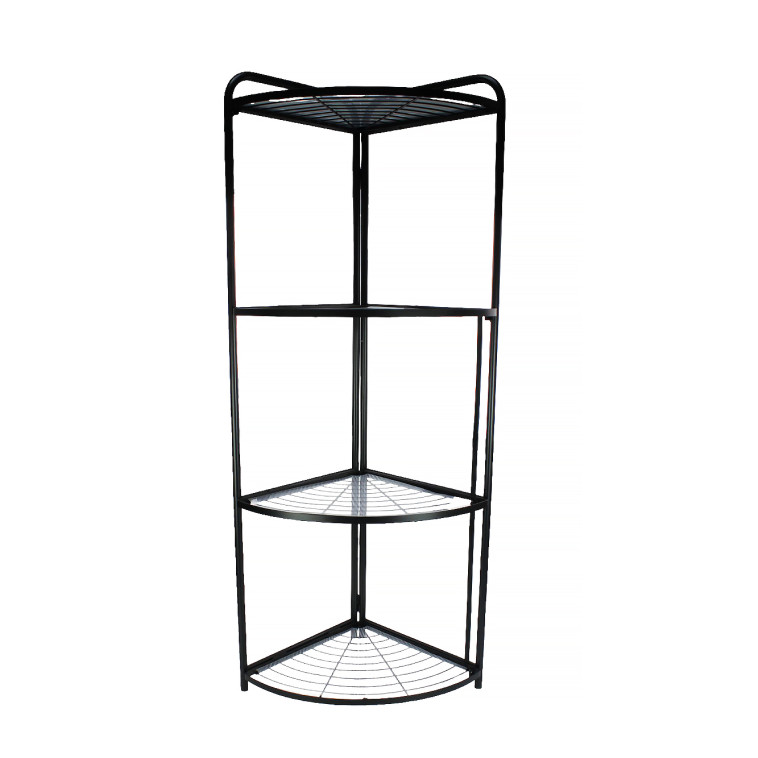 Этажерка металлическая 3-х ярусная 35х35х120 см угловая складная Baizheng