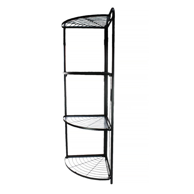 Фото Этажерка металлическая 3-х ярусная 35х35х120 см угловая складная Baizheng