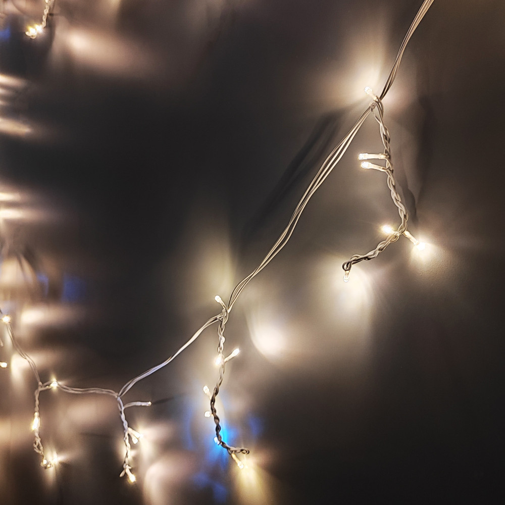 Гирлянда светодиодная 6 м 100 led бахрома пластик желтый NP-3383 Fex