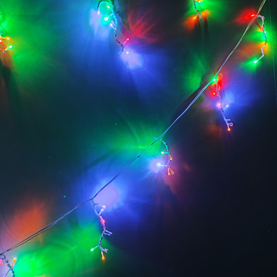 Гирлянда светодиодная 6 м 100 led бахрома пластик разноцветный NP-3385 Fex