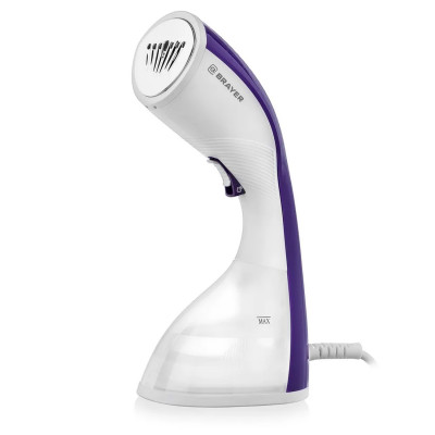 Отпариватель 1,4 кВт ручной складной 0,22 л 25 г/мин щетка вертикальное отпаривание бело-фиолет Brayer