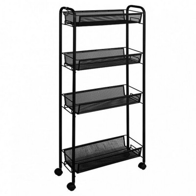 Этажерка металлическая 4-х ярусная 98,5х45х18 см черный Ладья 14 К ЗМИ