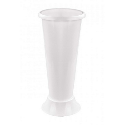 Ваза пластиковая для цветов под срез 20х20х42,5 см подставка белый Альтернатива