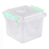 Мини фото Контейнер пластиковый   4 л 19,5х19,5х17,5 см с ручками прозрачный Альтернатива