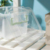 Мини изображение Контейнер пластиковый   4 л 19,5х19,5х17,5 см с ручками прозрачный Альтернатива