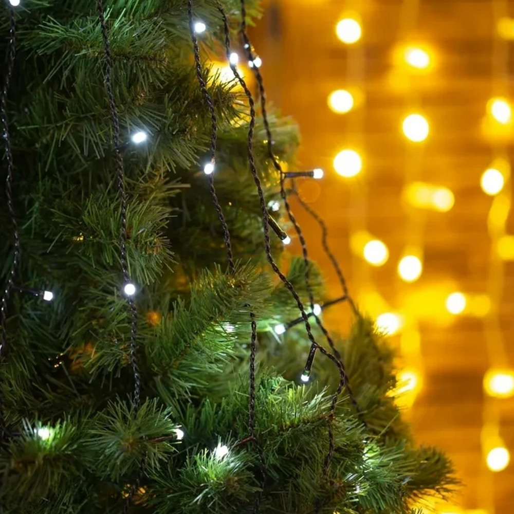 Гирлянда светодиодная  1,5 м 105 led 7 нитей 220 В с кольцом мультиколор Neon-night