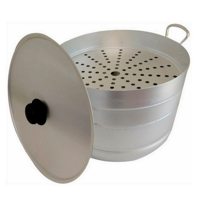 Мантоварка алюминиевая 13 л металлическая крышка 2 сетки Классика Калитва