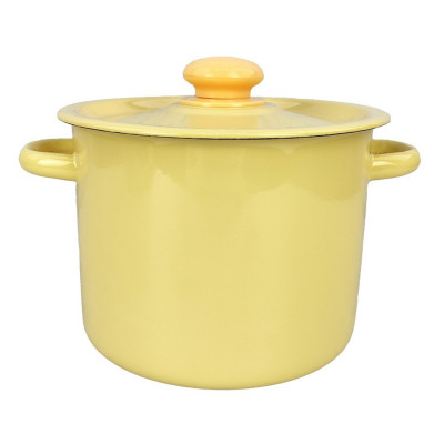 Кастрюля эмалированная 3,5 л петля палевый Стальэмаль