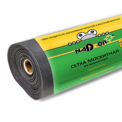 Сетка противомоскитная рулон 1,0х30 м 20 г/м2 черная Nadzor