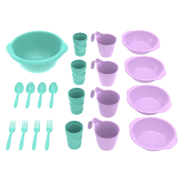 Фото Набор пластиковый посуды для пикника 4 персоны №1 Праздничный Альт-Пласт