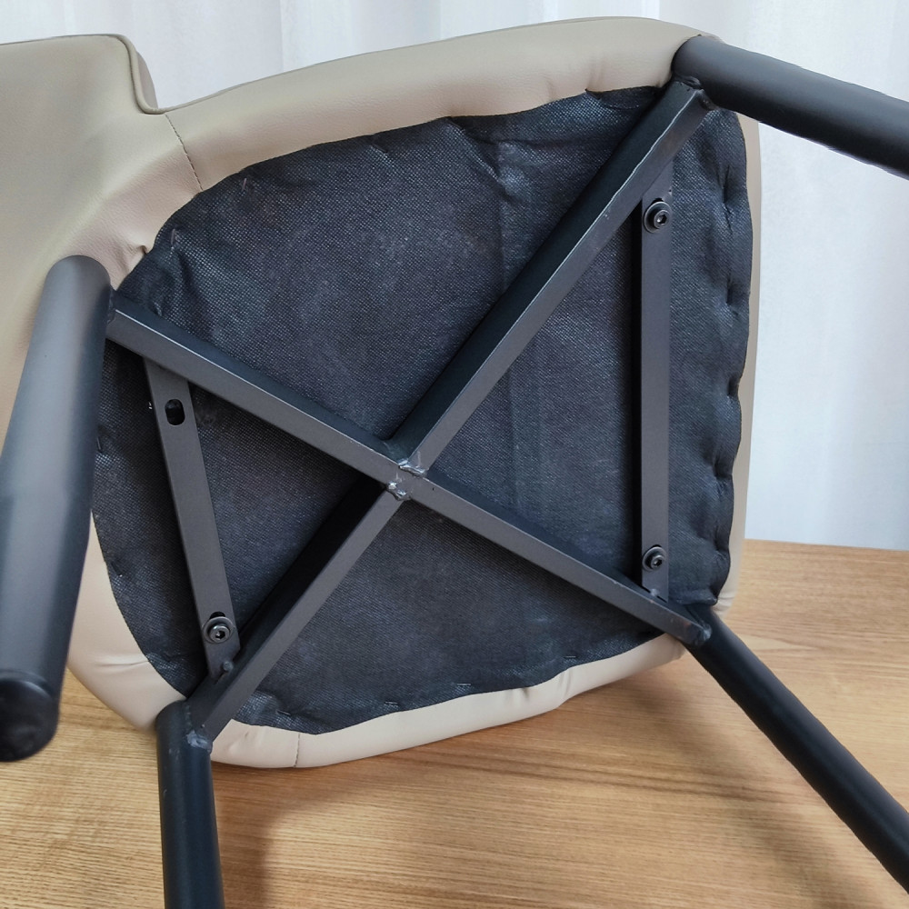 Стул металлический Baizheng BZ-103 87×44×45 см, искусственная кожа, бежевый, до 150 кг