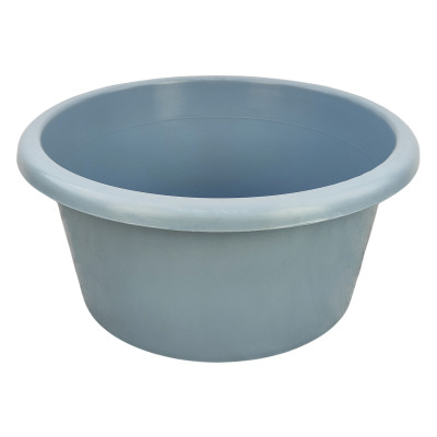 Таз пластиковый 10 л круглый без крышки серо-синий Violet