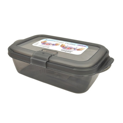 Контейнер пластиковый 0,9 л для СВЧ графит Push Виолет