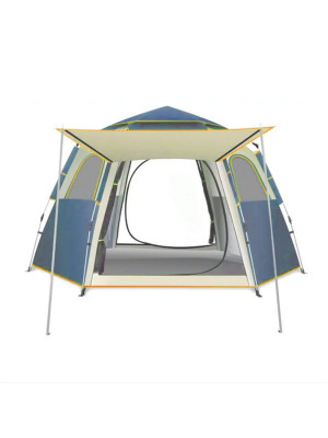 Палатка 3-х местная 240*210*135 см PU3000 автоматическая голубой Baizheng