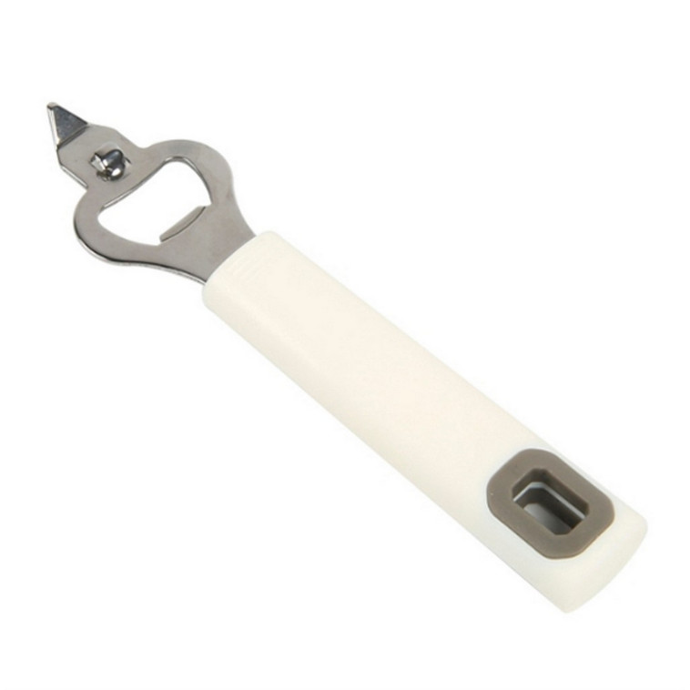 Открывалка нержавеющая сталь 18,2х4,2 см пластиковая ручка белый Baizheng