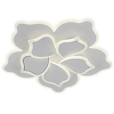 Люстра светодиодная 10 плафонов 50*50*6,5 см 110 Вт 7920LM 25м2 3 цвета пульт белый Baizheng Люстра светодиодная 10 плафонов 50*50*6,5 см 110 Вт 7920LM 25м2 3 цвета пульт белый Baizheng