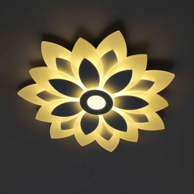 Люстра светодиодная 14 плафонов 53*53*6 см 160 Вт 11520LM 20м2 3 цвета пульт белый Baizheng Люстра светодиодная 14 плафонов 53*53*6 см 160 Вт 11520LM 20м2 3 цвета пульт белый Baizheng