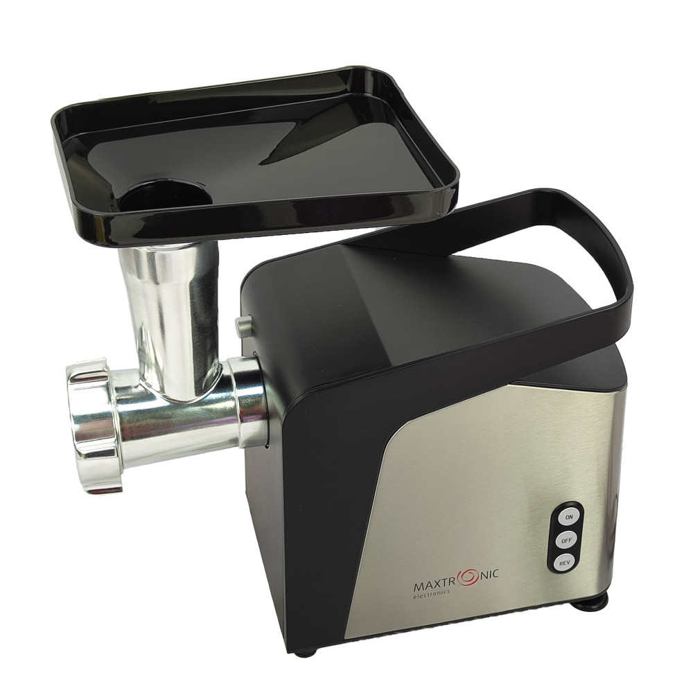 Мясорубка Maxtronic MAX-MG02 1100 Вт 72 кг/час с реверсом, 3 насадки и насадка для колбас