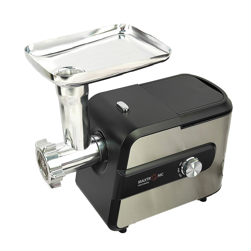 Мясорубка Maxtronic MAX-MGY 1500 Вт 72 кг/час с реверсом, 3 насадки и насадка для колбас