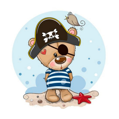 Картина канвас 50х70 см мишка пират Постер-Лайн Картина канвас 50х70 см мишка пират Постер-Лайн